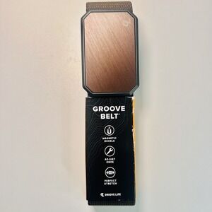 Groove Belt Magnetic Belt Wood Buckle Brown Strap Belt New One Size Groove Life